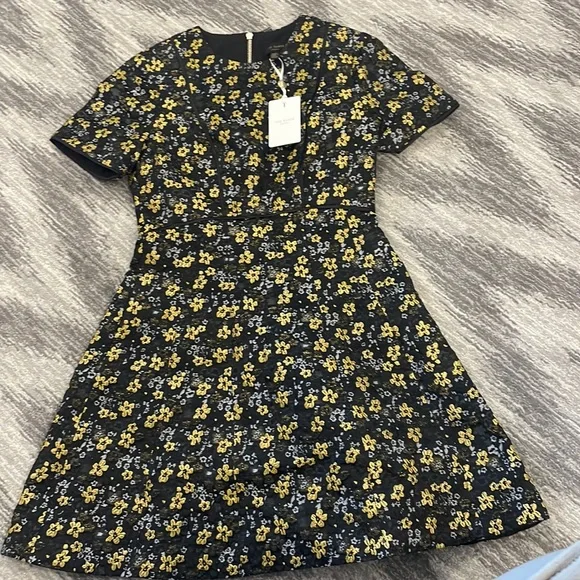 ted baker embroidered dress SLEEVELESS LACE APPLIQUE MIDI DRESS main image 0